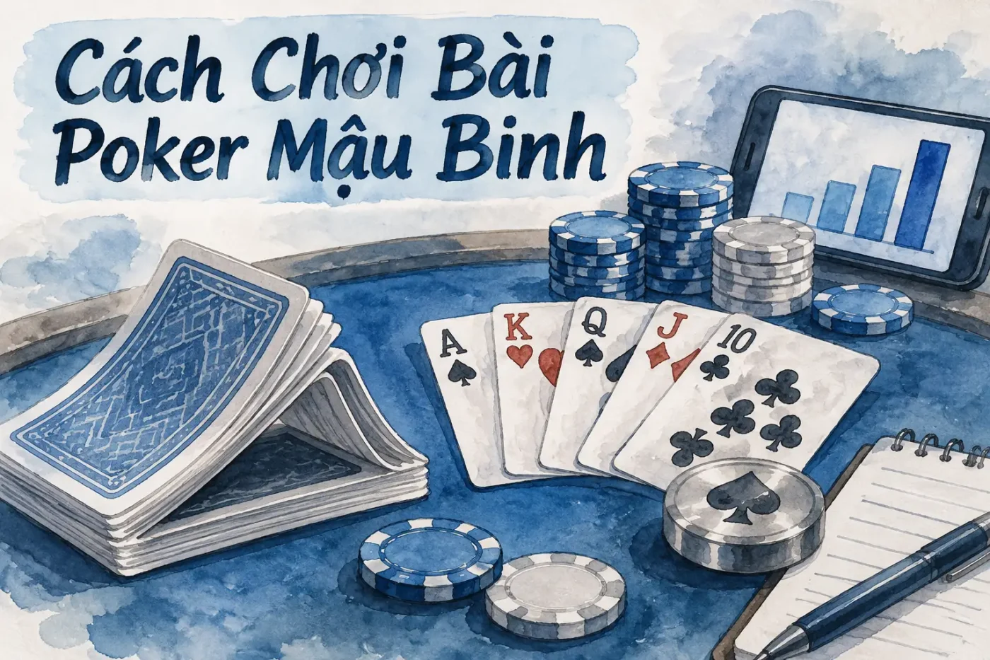 Poker Mậu Binh được chơi với bộ bài Tây gồm 52 lá - Cách Chơi Bài Poker Mậu Binh