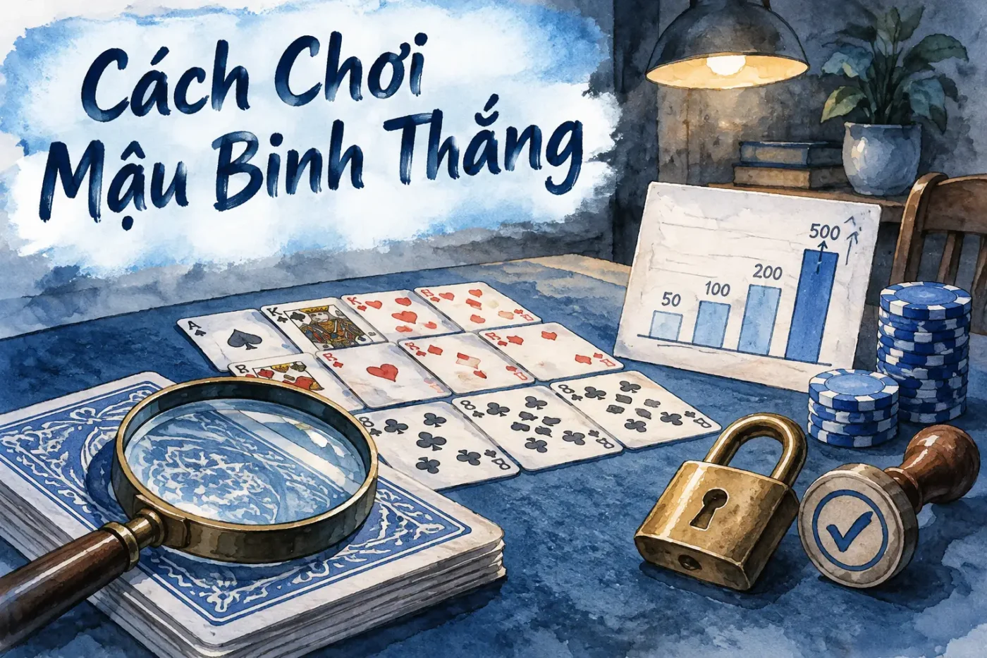 Mậu Binh là trò chơi dùng bộ bài Tây 52 lá, dành cho từ 2 đến 4 người - Cách Chơi Mậu Binh Thắng