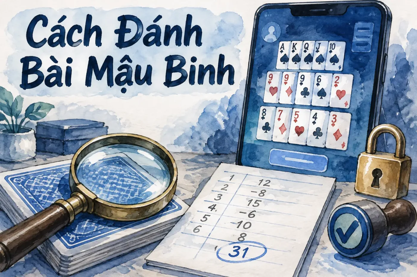 Trò chơi bài Mậu Binh thường được chơi từ 2 đến 4 người và sử dụng bộ bài tây 52 lá - Cách Đánh Bài Mậu Binh