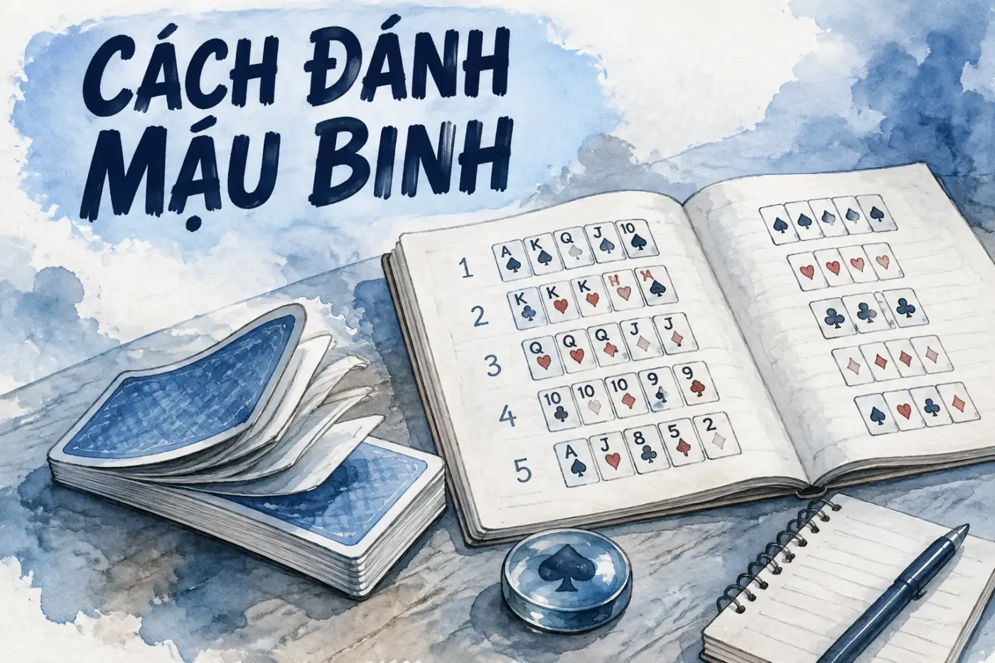 Trước khi tìm hiểu các chiến thuật chơi, điều đầu tiên mà người chơi cần nắm vững là luật chơi của Mậu Binh - Cách Đánh Mậu