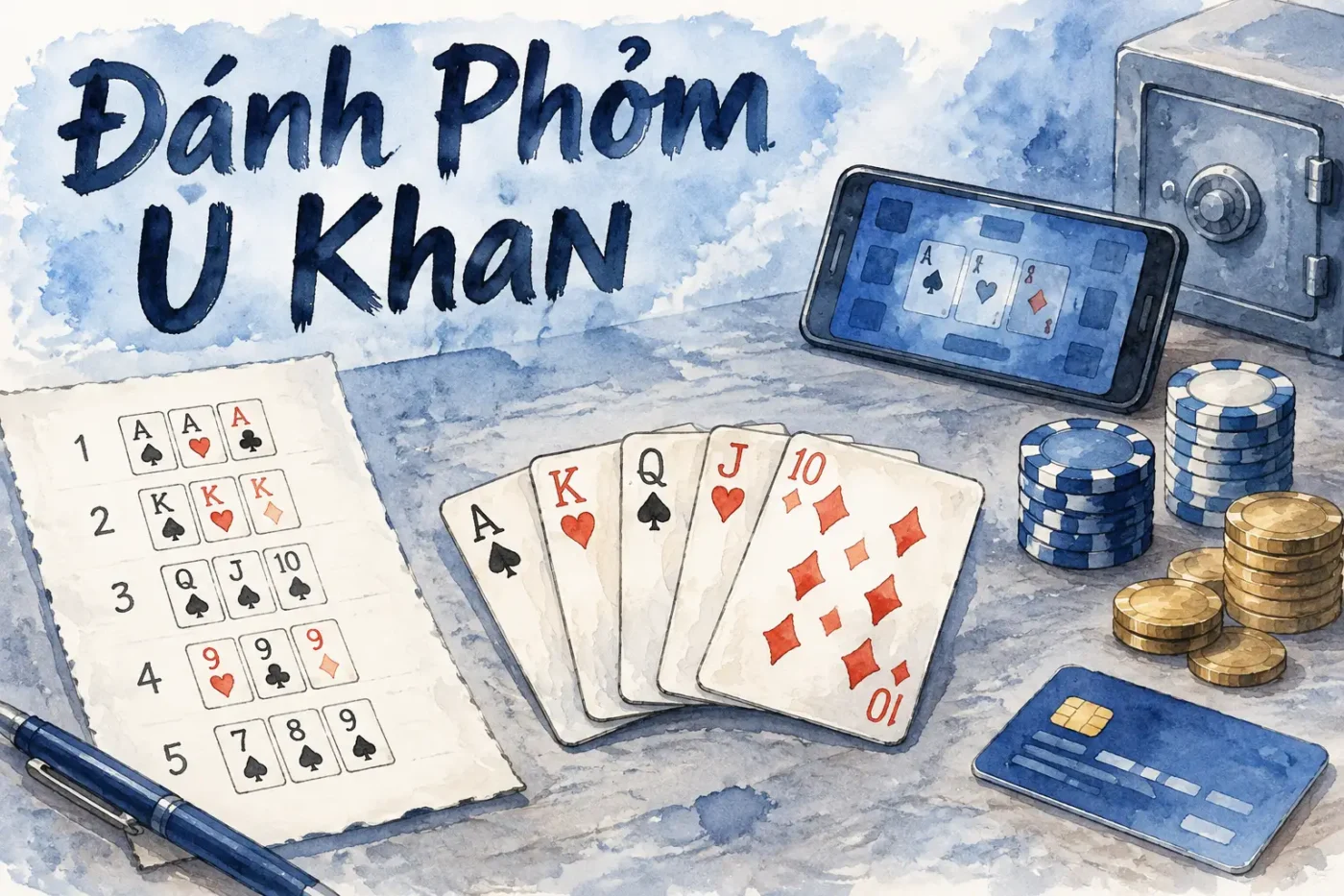 Phỏm, còn được biết đến với cái tên tá lả, là một trong những trò chơi bài phổ biến nhất ở Việt Nam - Đánh Phỏm Ù Khan
