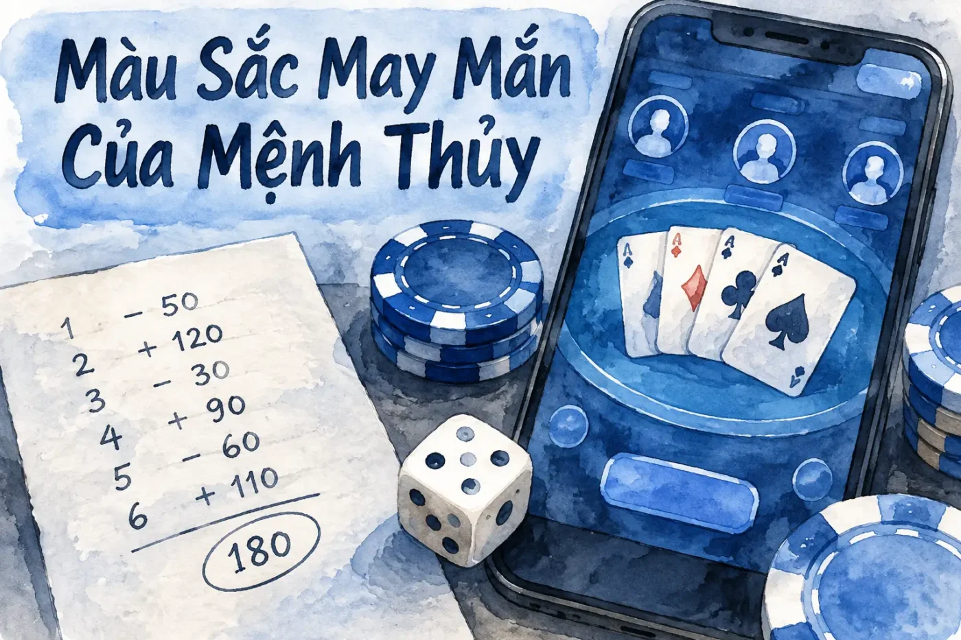 Màu sắc may mắn của mệnh Thủy trong tiến lên miền nam?