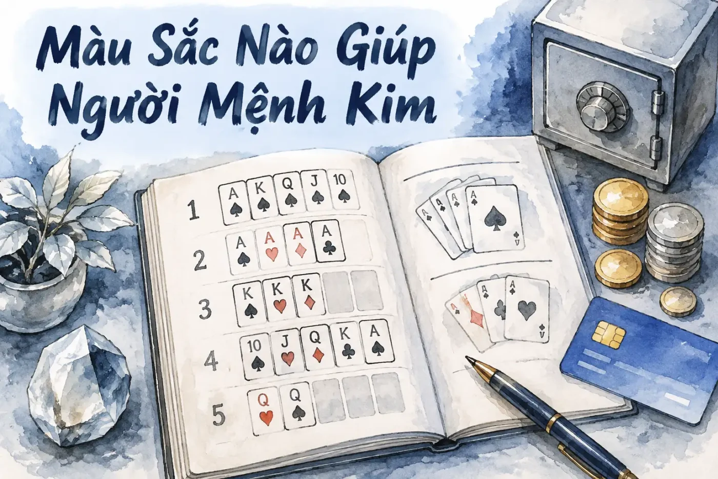 Màu sắc nào giúp người mệnh Kim gặp may khi chơi phỏm?
