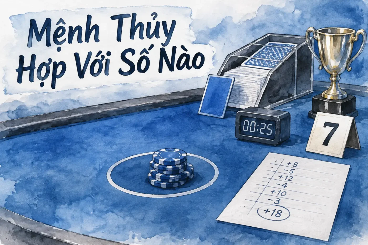 Mệnh Thủy hợp với số nào khi chơi tiến lên miền nam?