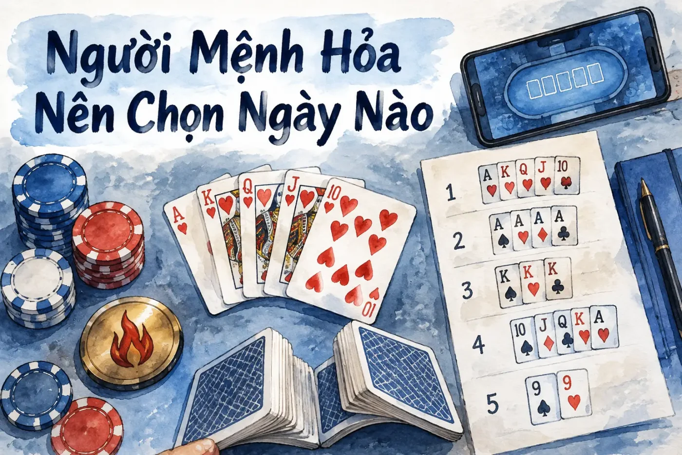 Người mệnh Hỏa nên chọn ngày nào để chơi mậu binh?