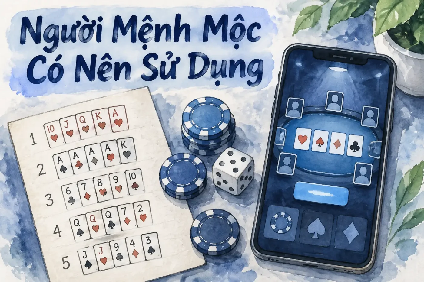 Người mệnh Mộc có nên sử dụng bùa may mắn khi chơi phỏm không?