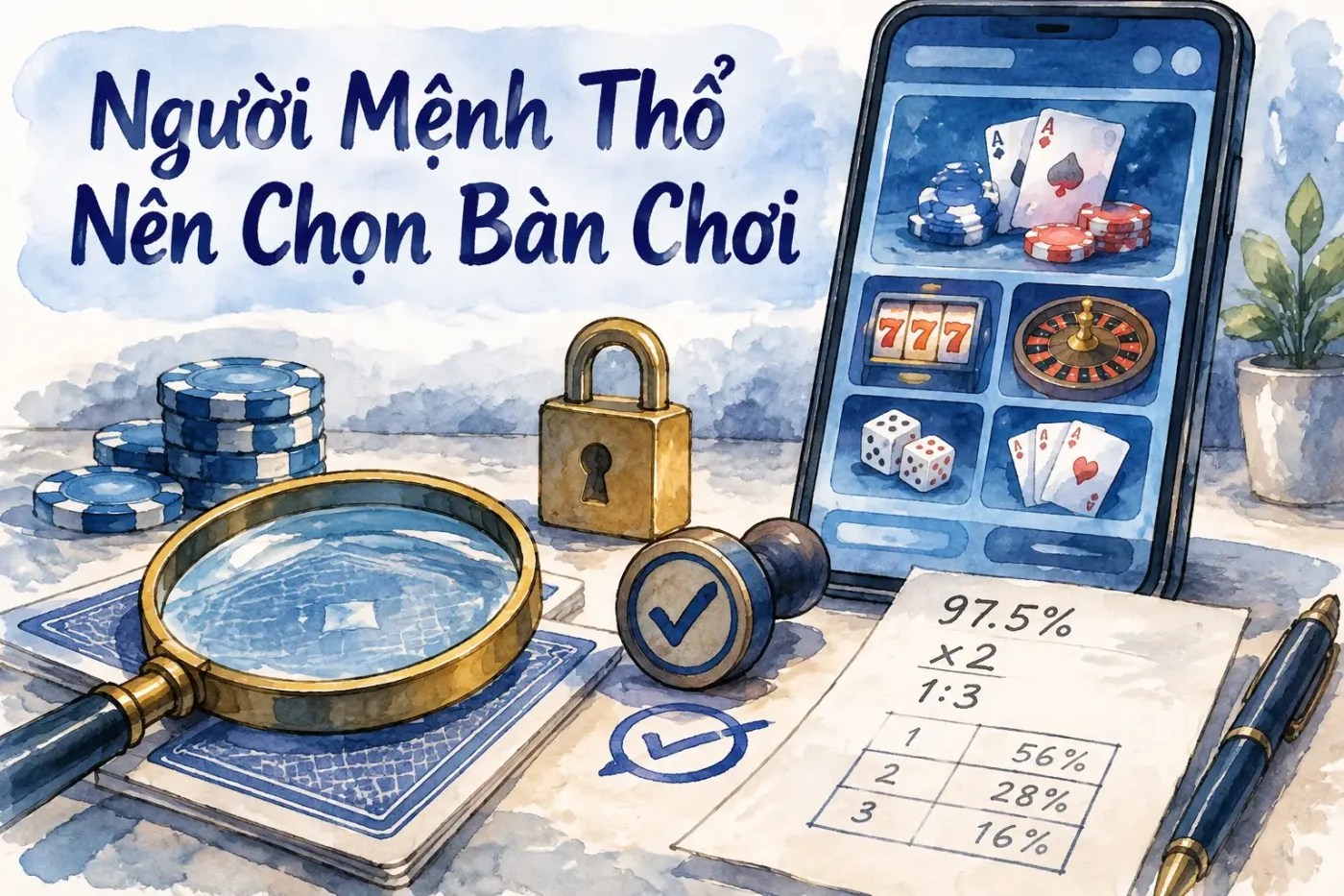 Người mệnh Thổ nên chọn bàn chơi mậu binh như thế nào