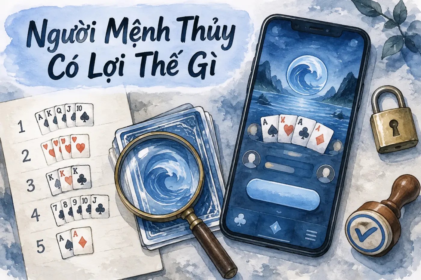 Người mệnh Thủy có lợi thế gì khi chơi tiến lên miền nam?